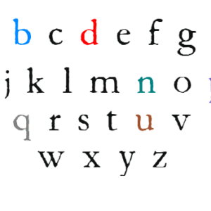 Dyslexia Aquatic Color Coded Font by Improve Dyslexia Simon Blake