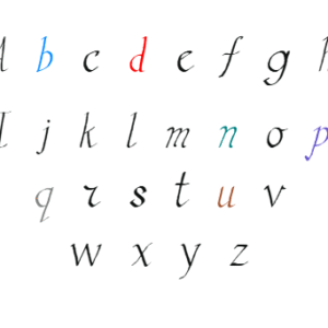 Vivid Black Version Letters Color Coded