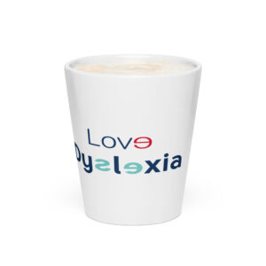 Love Dyslexia Latte mug